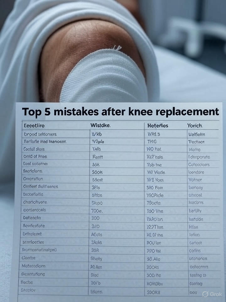 Top 5 mistakes after knee replacement